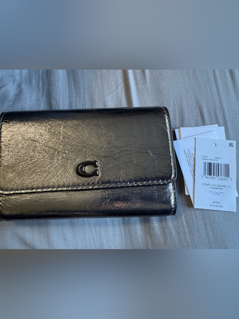 Coach Anthracite Wallet BNWT